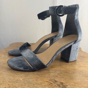 Coconuts by Matisse Greta Velvet Chunky Heel with Ankle Strap, Formal, Party